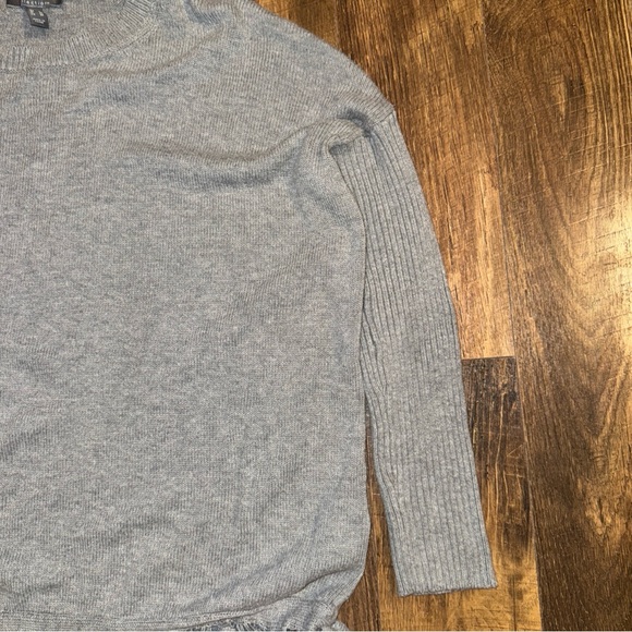 Lisa Rinna Collection Gray Ruffle Hem Sweater - Picture 2 of 7